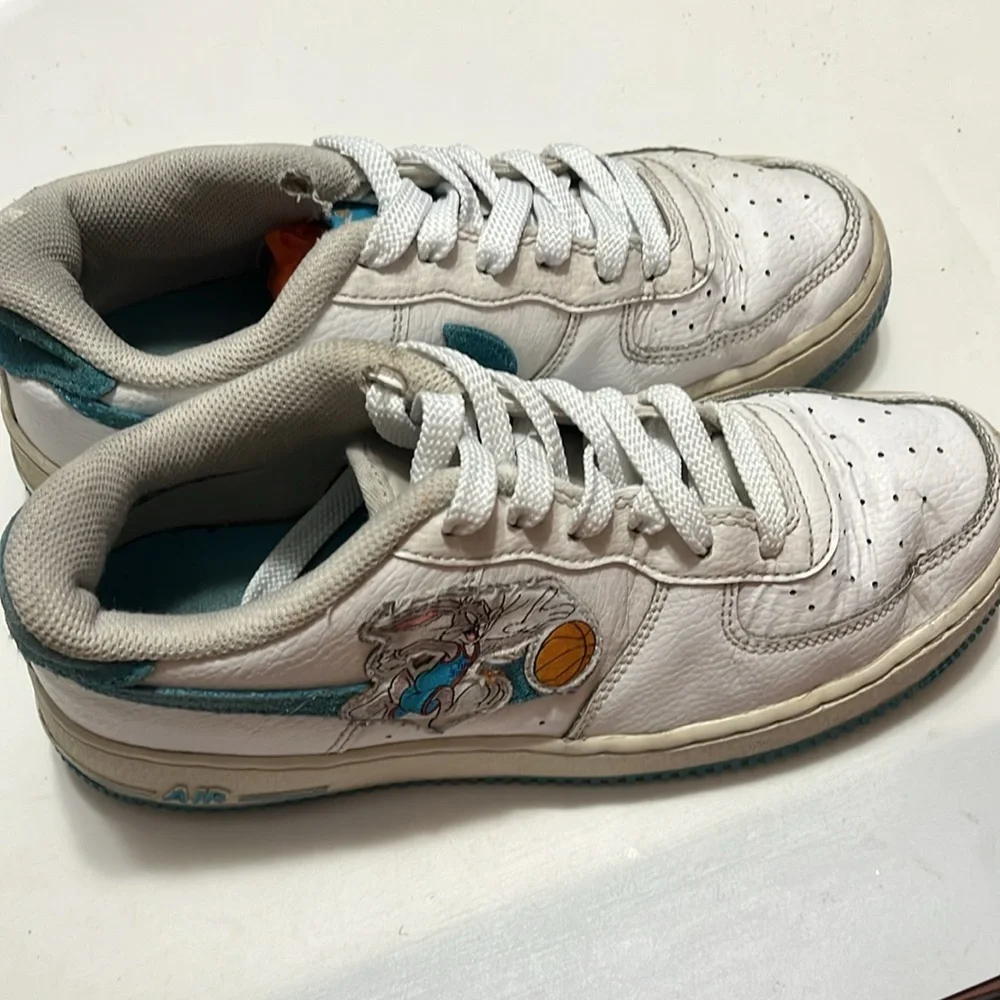 Nike Air Force 1 Low GS 6.5Y Women's 8.5 Space Jam GS UNC University